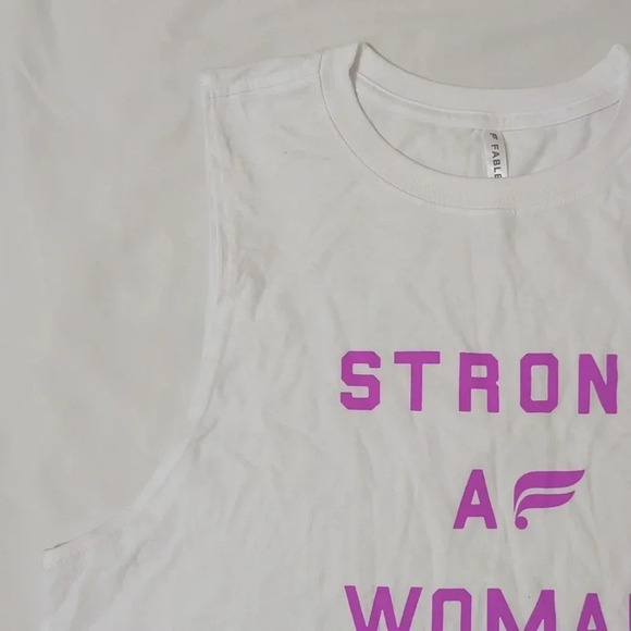 Fabletics International Women's Day Muscle Tank, Color White/Purple Size XXL - Picture 7 of 13